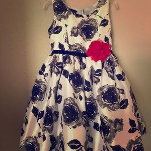 Black and White Floral Dress